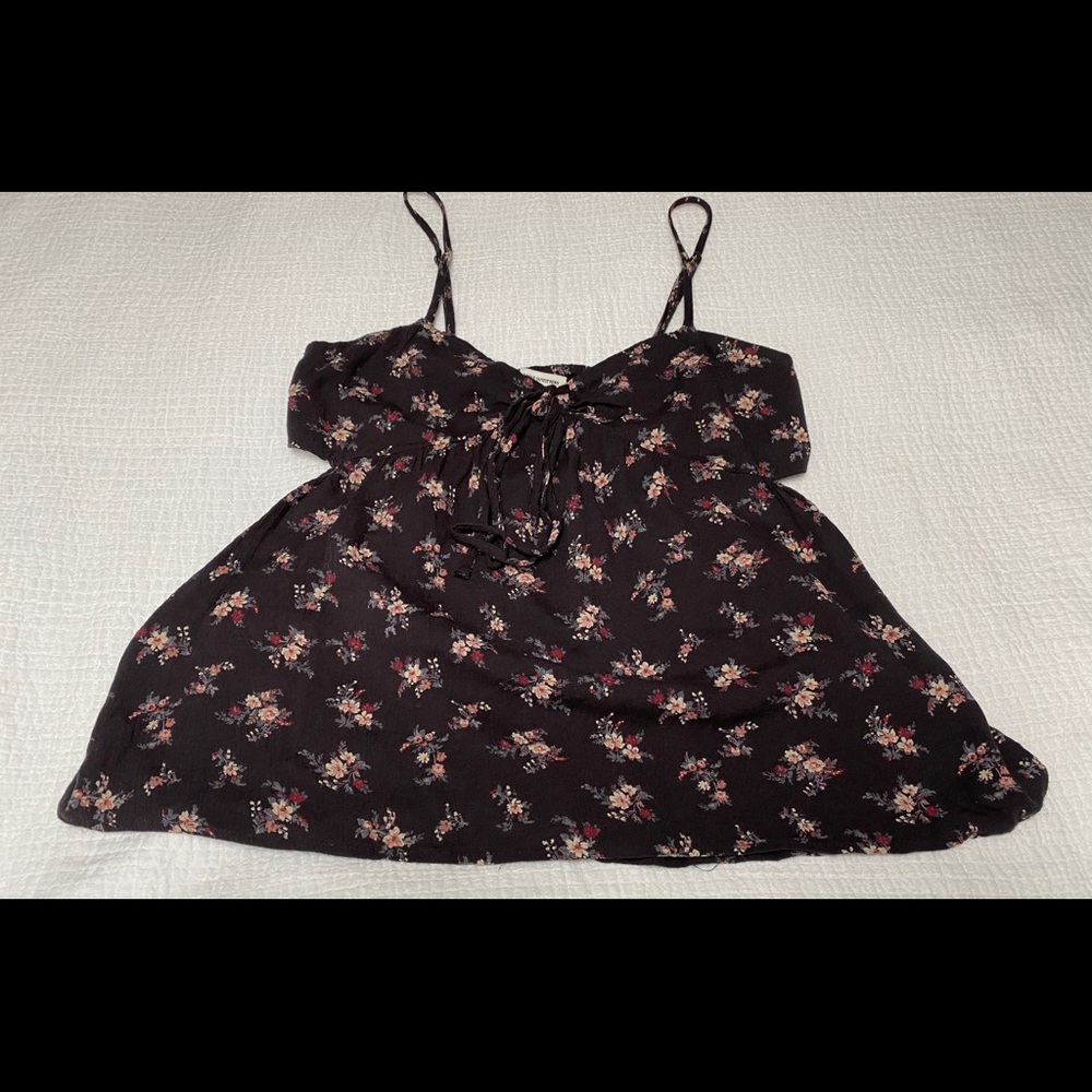 American Eagle Floral Tank w/ side cutouts Small